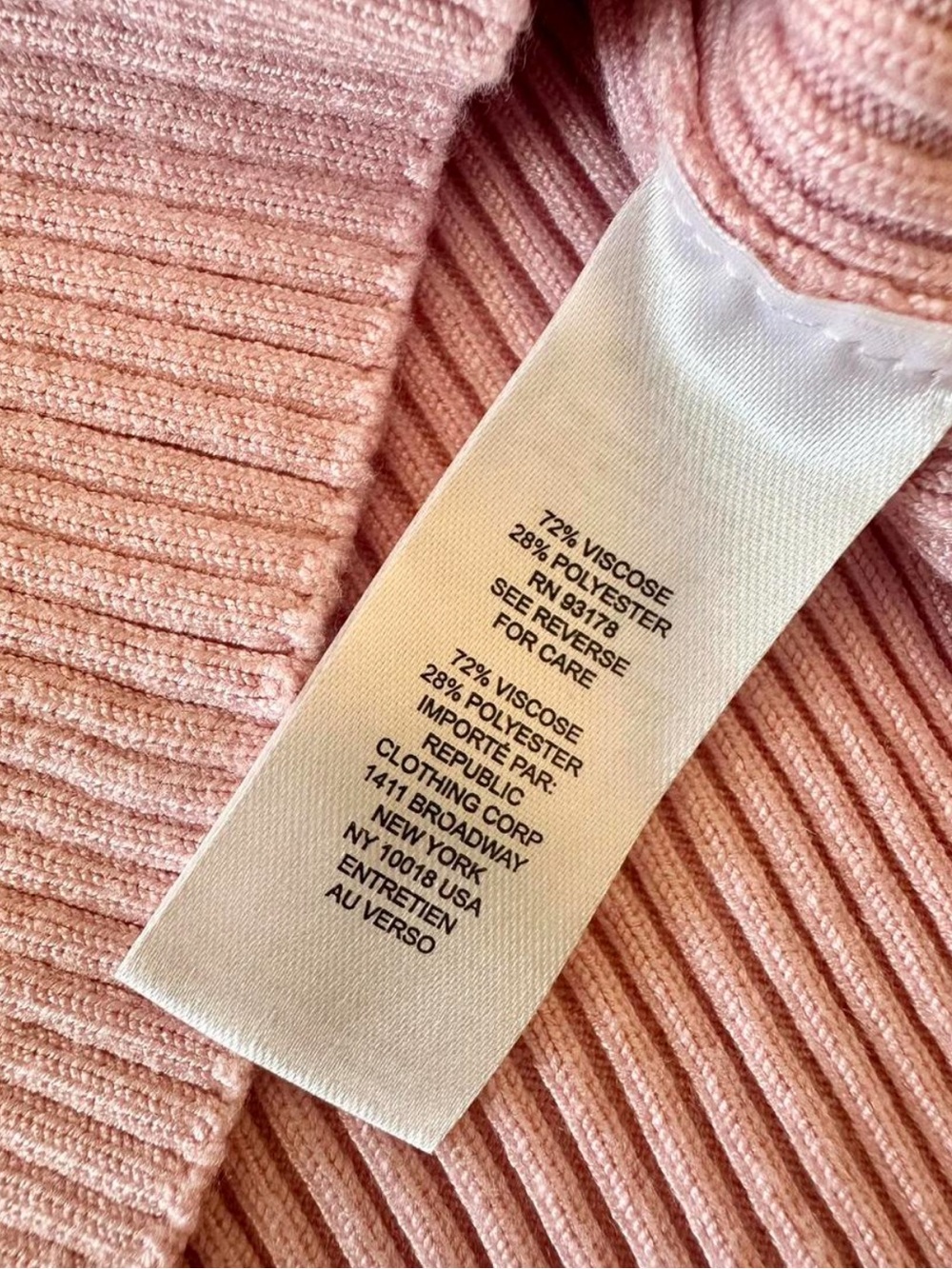 House of Harlow 1960 Blush Pink Rib Knit Sweetheart Sweater M Romantic Coquette - Picture 5 of 7